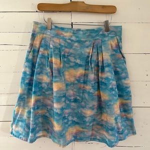 Adorable cloud print skirt from Birds of North America. Made in Canada. Size 14